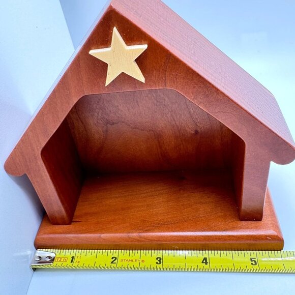 Amish Nativity Manger Scene Christmas Wooden Handmade Set of 16 Pieces - Picture 8 of 12